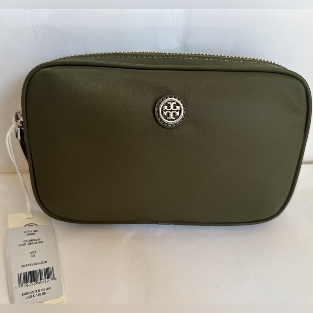NWT!!Tory Burch Virginia Nylon Belt Bag Crossbody In  Olive Green